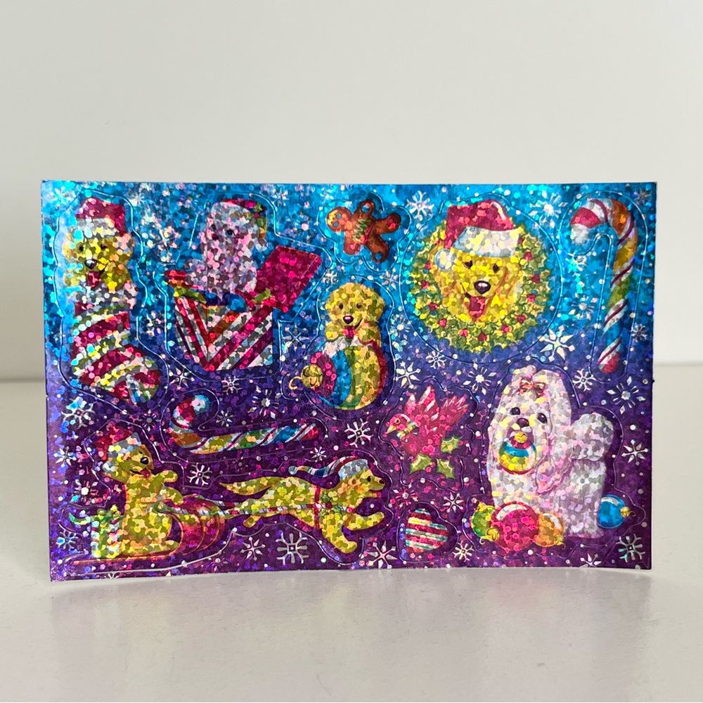 Vintage Lisa Frank glitter puppies stickers
